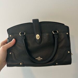 Coach Black Leather Satchel